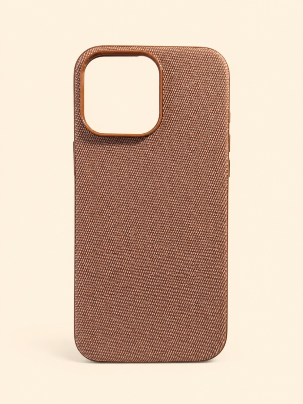 Brown Textured Case for iPhone 16 Pro Max Shockproof Protective Cover